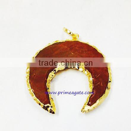 Wholesale Handmade Arrowheads : Electroplated Moon Shape Arrowhead Pendants
