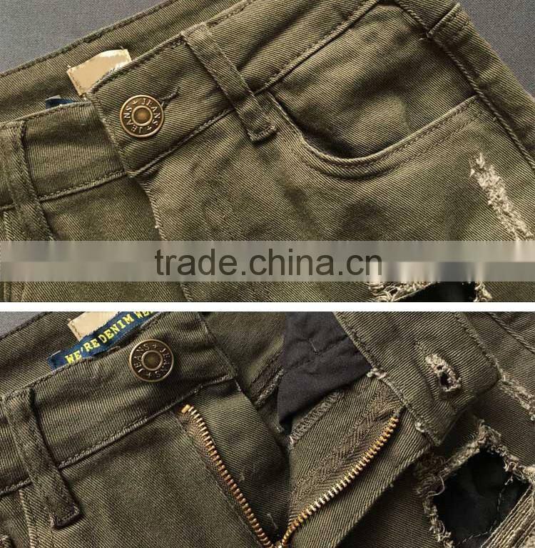 2016 Summer Fashion Women Vintage Torn Denim Shorts Ladies Bottom Hem Roll Up Distressed High Waist Damaged Jeans Half Pants