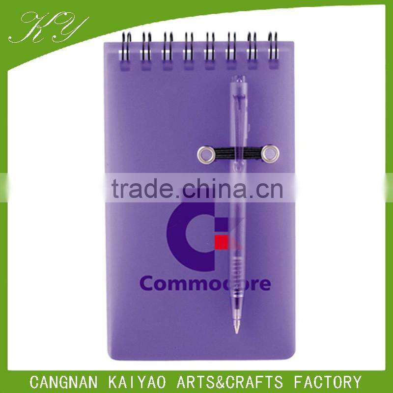 A6 Plastic Spiral Notebook With Pen