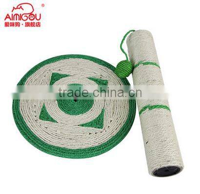 BSCI QQ-pet Factory Hot Cat Scratching Post Green Sisal Cat Tree Toy