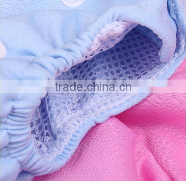 Ohbabyka Double Gusset Waterproof Cartoon cloth diaper cover