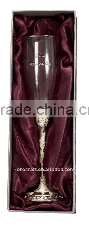 50th birthday champagne glass gift