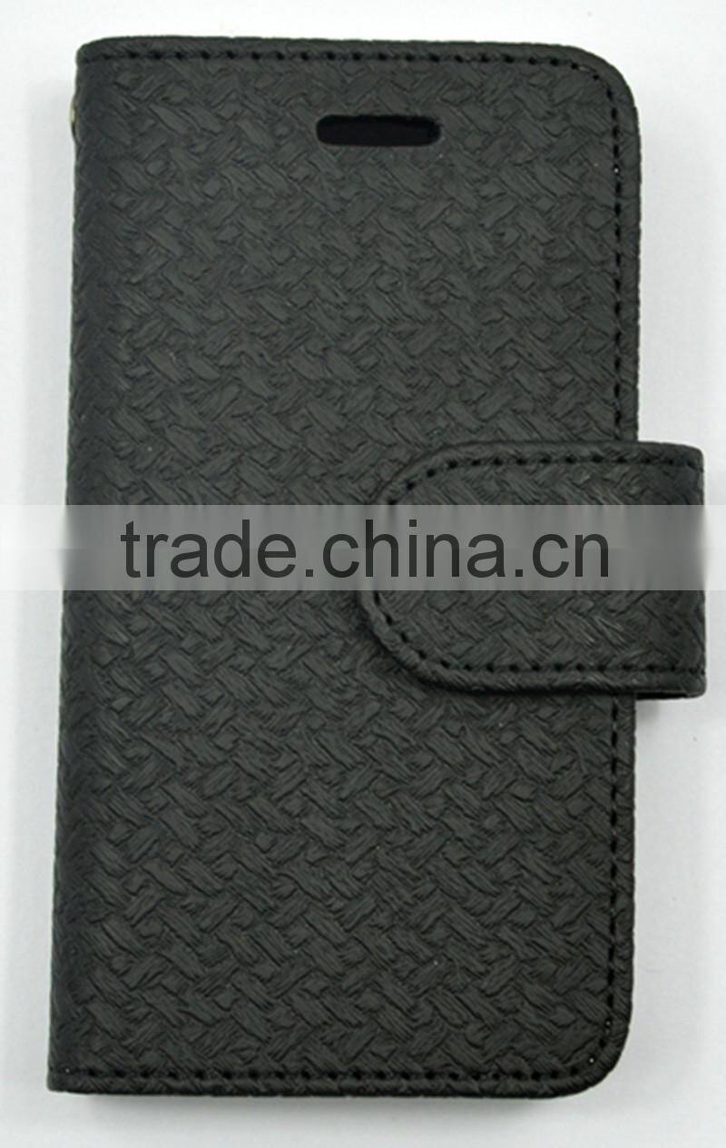 Mat Grain PU Leather Phone case for iphone 6 with Card Slots , Strap Holder and the Magnet Cover