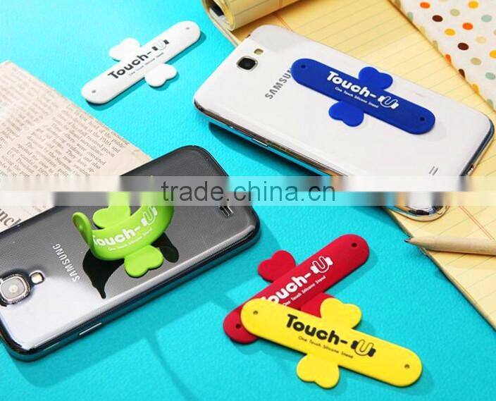newest factory touch-c sticker silicone mobile phone stand