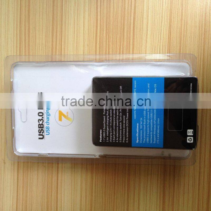 High performance 7 port usb 3.0 hub+1 intelligent quick charging port with individual switch and LED coorespond