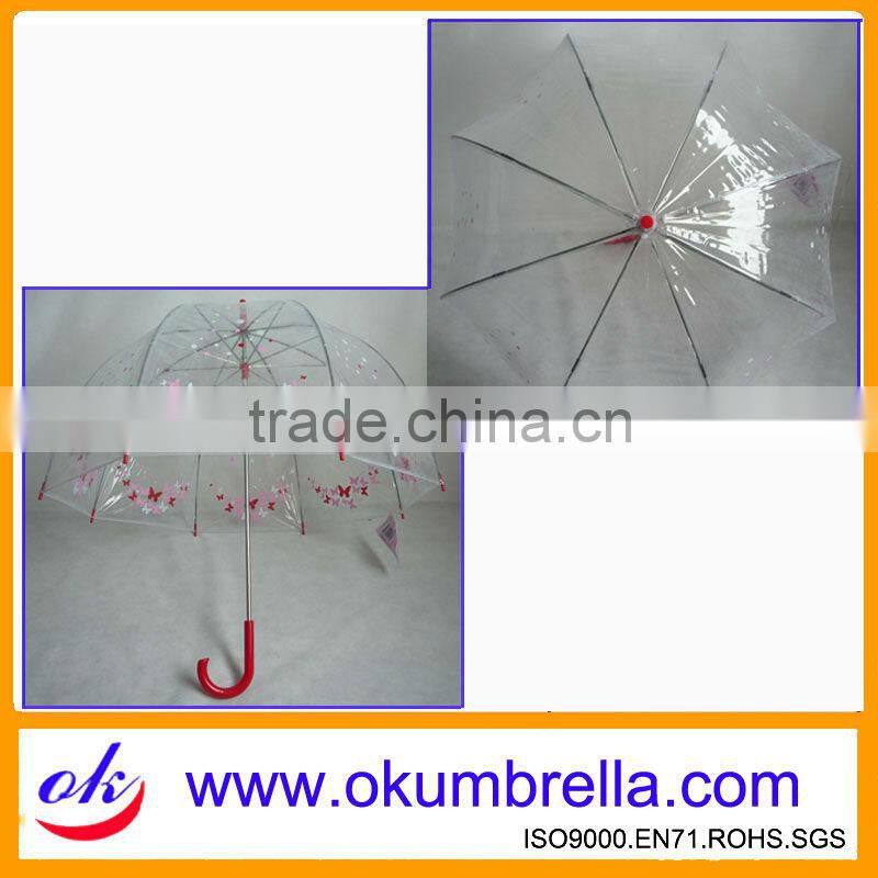 Fashion Clear Kids' PVC Umbrella With Windproof
