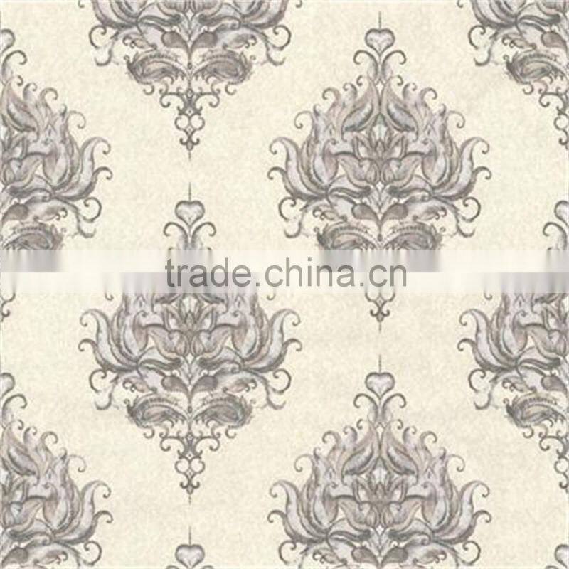 2016 damask design wallpaper with european style from China manufacturer