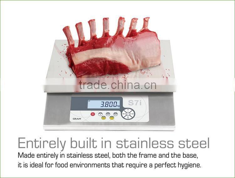 30kg / 2g S7i Series Stainless Steel Waterproof Table Scale