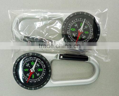 Zinc alloy climbing carabiner compass