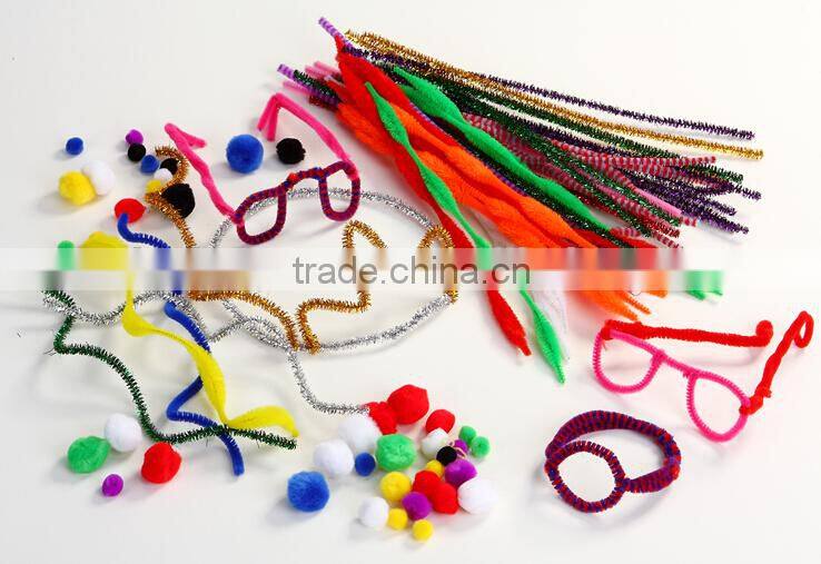 Colorful Pom Poms Dia 4cm- Party decoration wire crafts for Kids