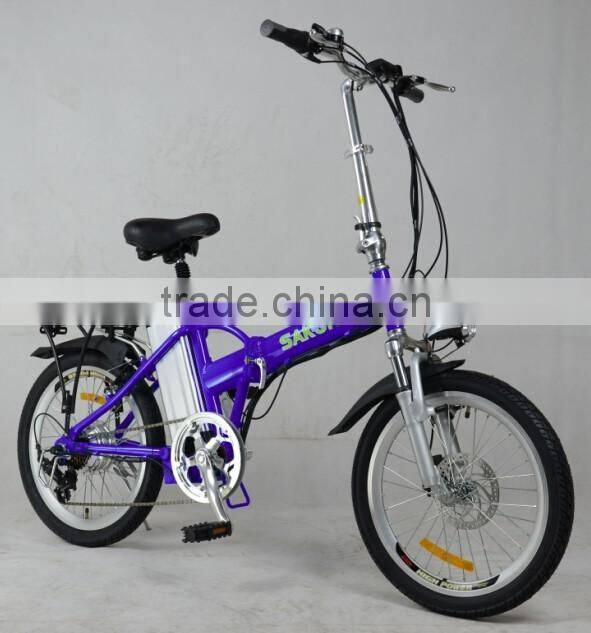 city space 36v 250w foldable 20" lithium e-bike