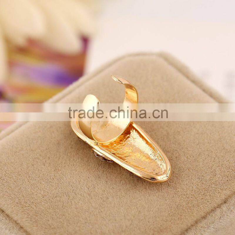 Women new geometry joint fingernail ring