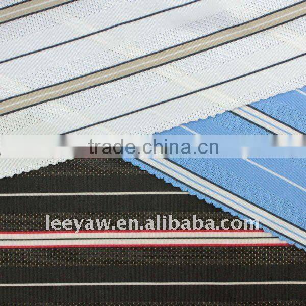 stripe jersey fabric made of 100% recycle PET poly