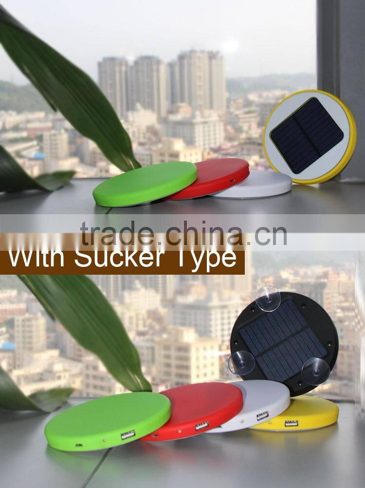 Unique design portable 1800Mah-5200Mah USB window solar mobile charger