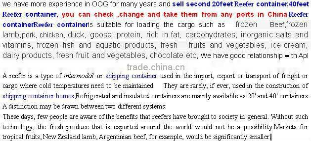 20'RF40RF Reefer Container to Colombo Sri Lanka