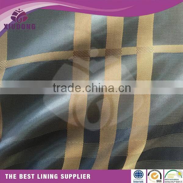 2016 lining textile high quality polyester viscose jacquard lining fabric