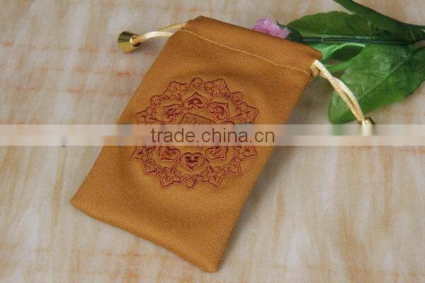Top quality stylish custom embroidered jewelry bag