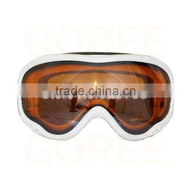 Dual lens snowboarding glass crowbar snow goggles yellow lens