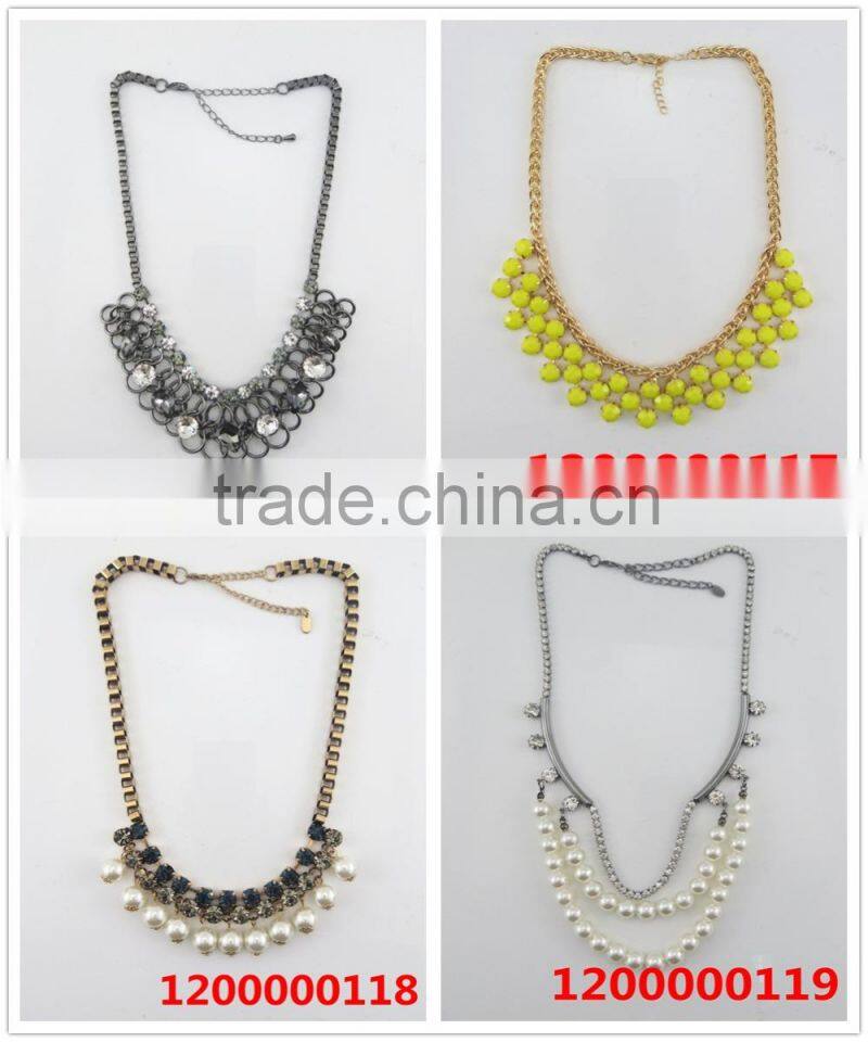 Fashion artistic rose gold teardrop crystal stone pendant necklace