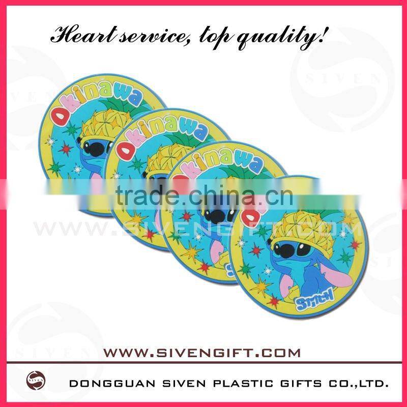 soft pvc tea coaster