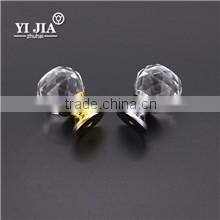 Amethyst Antique Brass Interior Drawer Glass Knob with Metal Base