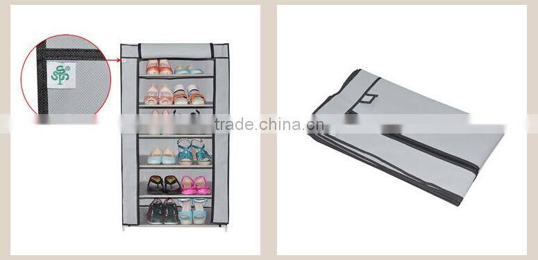 6 layers non-woven fabric metal storage closet ideas with cloth cover