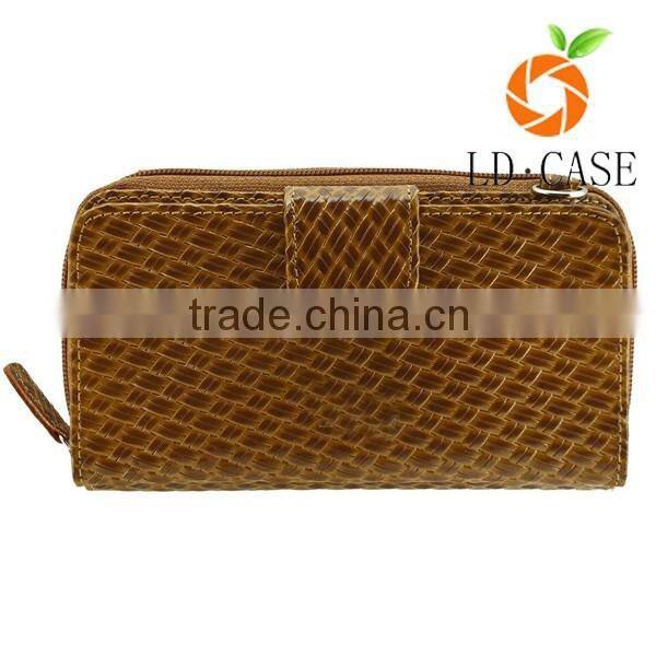 popular simple vintage OEM rfid wallet with elastic strap for ladies