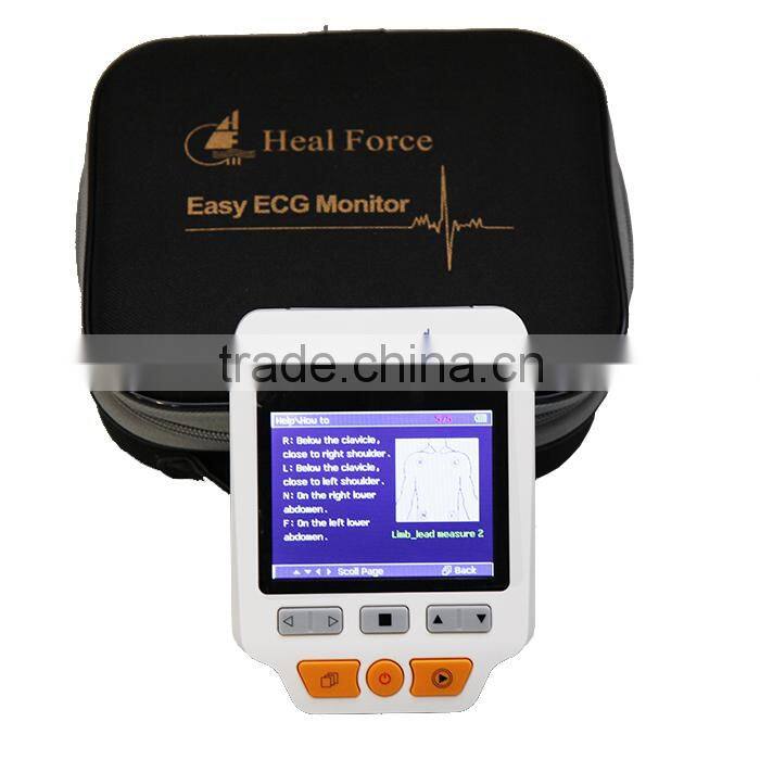 Portable Easy ECG EKG Handheld Heart Rate Monitor Sensor PRINCE 180D -Maggie