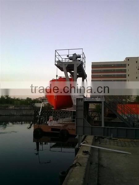rescue boat davit, lifeboat davit, single arm davit, luffing arm davit, gravity davit, twinfall davit, boat launching appliance