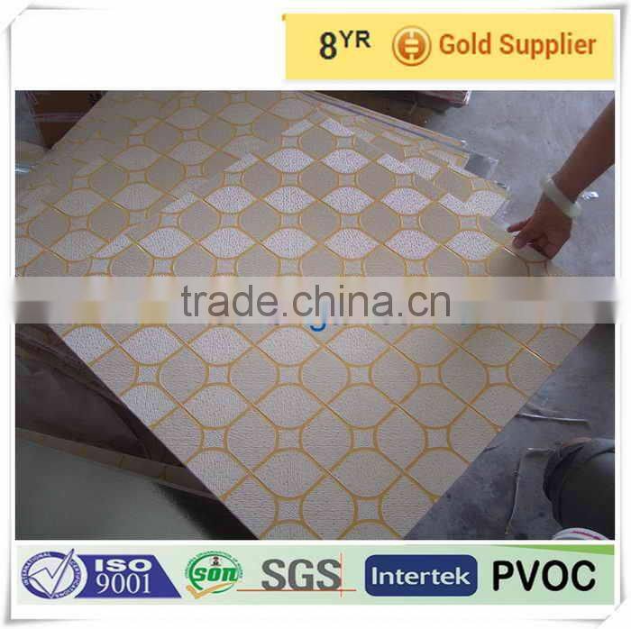the mordern ceiling decoration choice pvc laminated gypsum board with colorful pattern