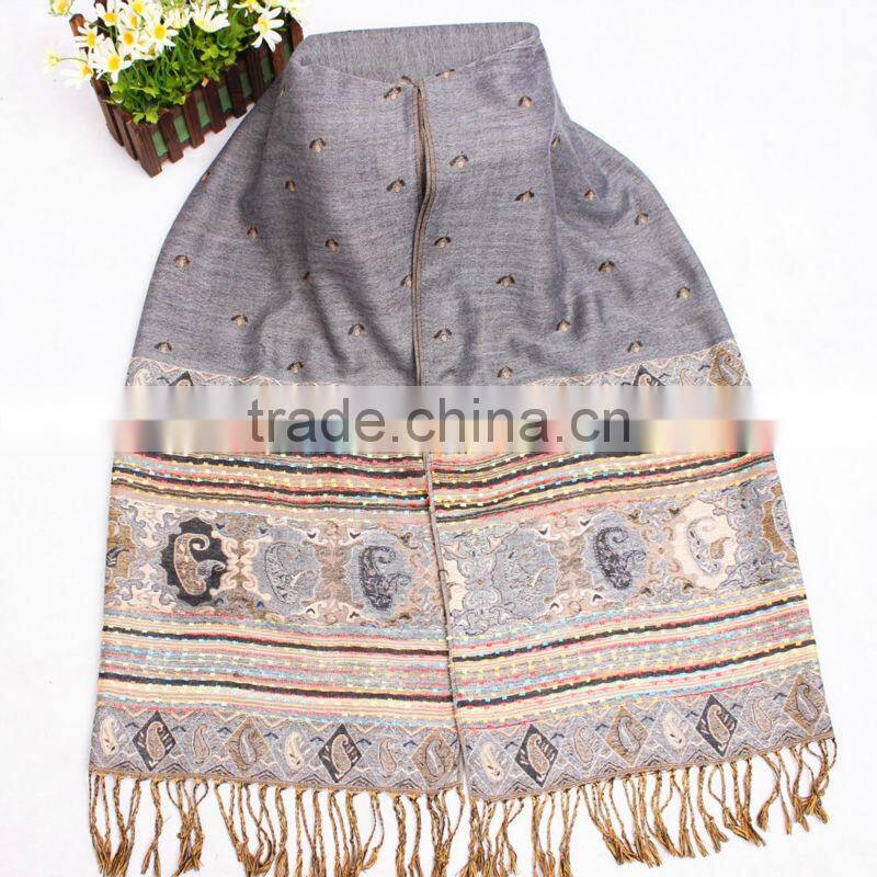 High Quality Vintage Women Lady Soft Long Neck Large Tassel Scarf Wrap Shawl Pashmina Stole Scarves