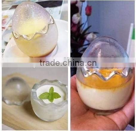 200ml Shell Type Ice Cream Creative Clear Glass Bottles for Egg Tarts