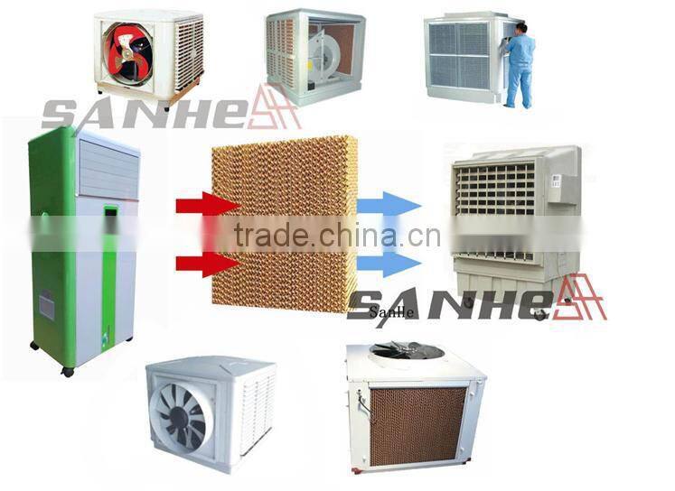 Asia Biggest Manufacturer Yuyun Sanhe Honey Comb Water Cooling Pad for Air Cooler/Air Conditioner