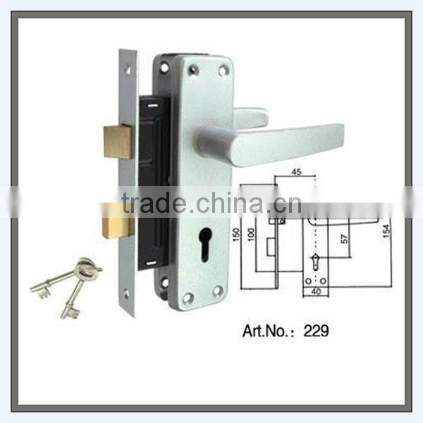 Aluminum anodize mortise lock