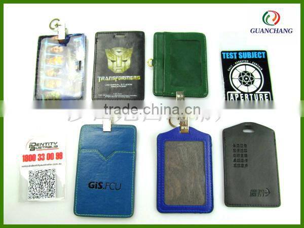 Leather soft plastic card holder/ name card holder made in china