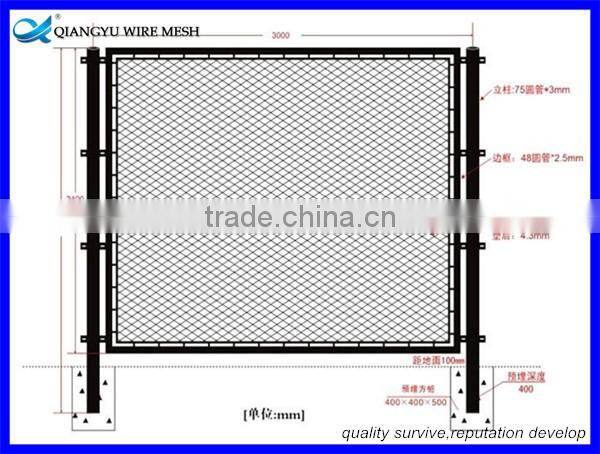 galvanized pvc coated chain link fence netting