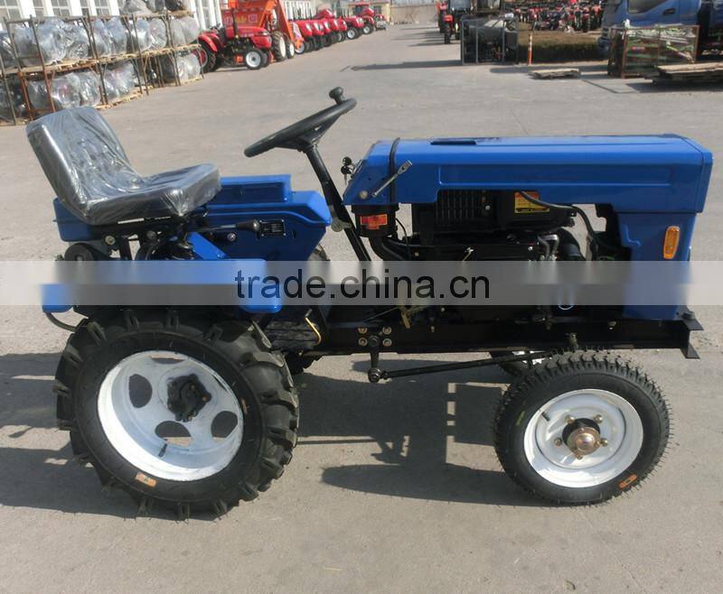 mini 12HP farm tractor, 4X2 wheel drive , with good quality and farm implement