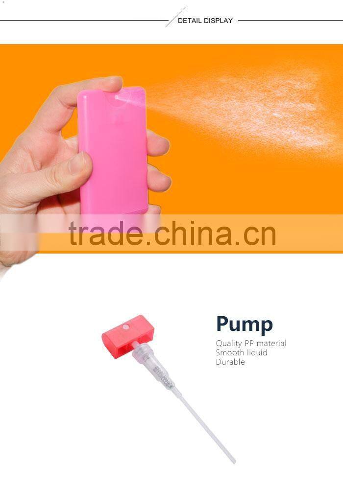Credit card sprayer plastic perfume sprayer bottle