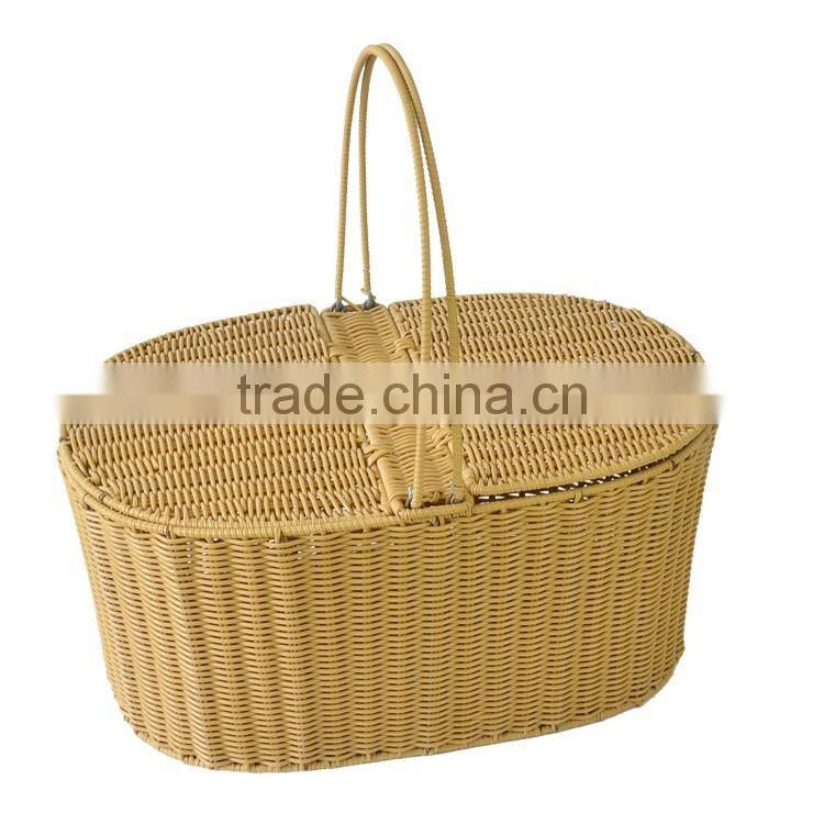 S.D handmade durable high quality oval shaped handing gift basket