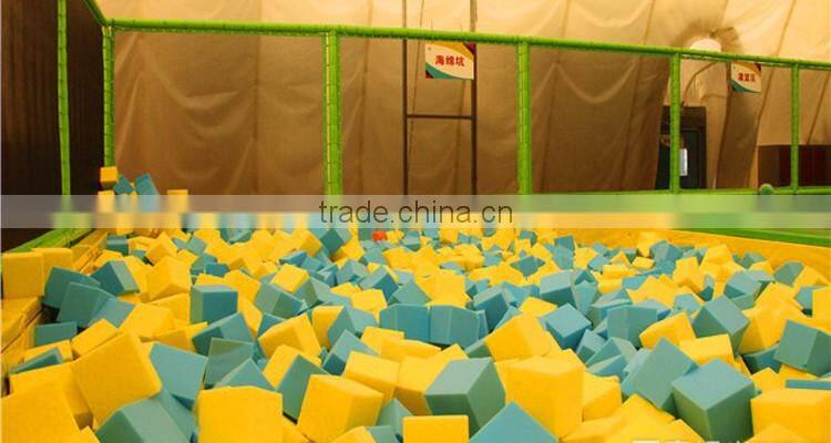 High quality large size indoor trampline park colorful foam cube, foam pit