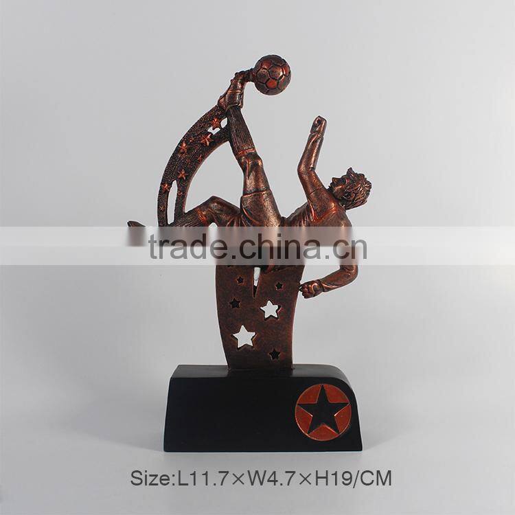 customized metal appearance polyresin resin pugilism boxing trophy cup