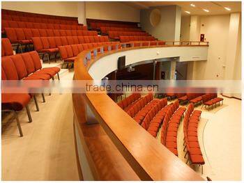 Customize cheap interlocking fabric church chair for sale