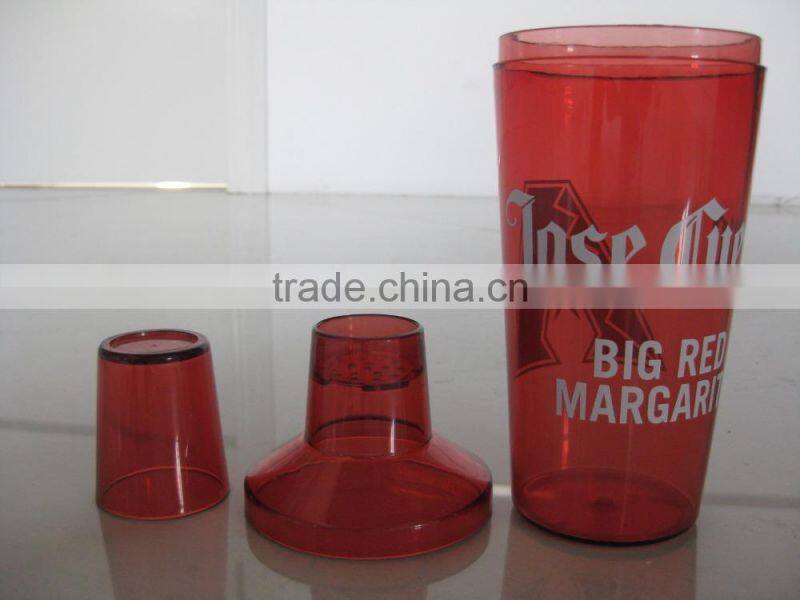 26oz Plastic PS 750ml Three-pieces Cocktail Shaker