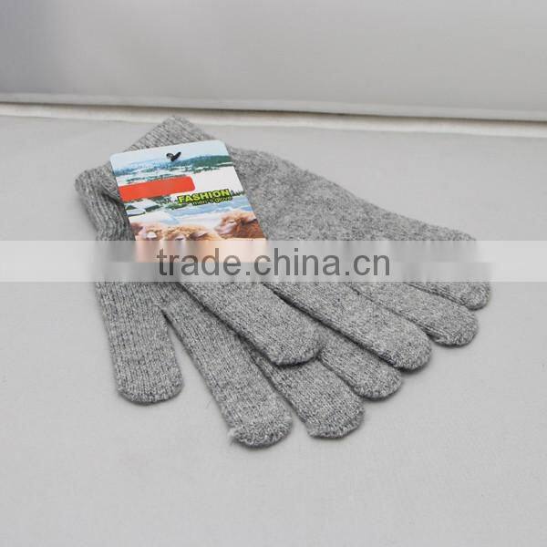 Wholesale winter touch screen gloves arcylic and wool knitted gloves