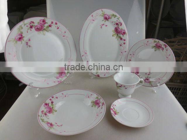 30pcs beautiful decal porcelain dinner ware set