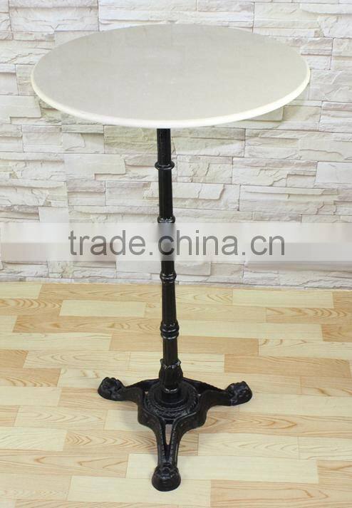 antique European style marble top cast iron High bar table LQ-G913