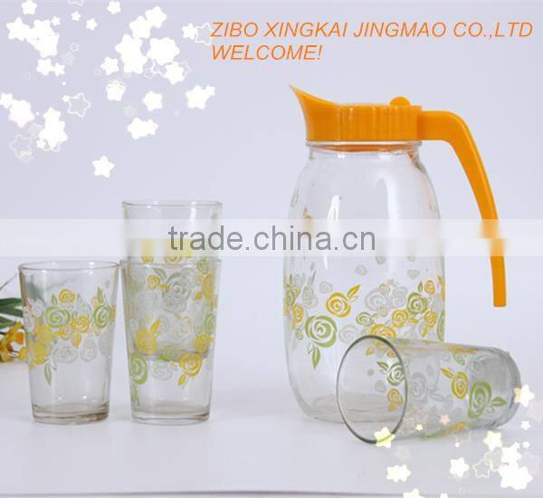 OEM glass juice container,glass pitcher