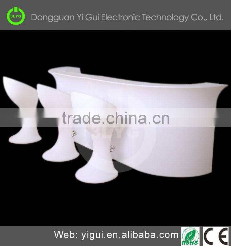 Chairs and tables bar party used High fashion luminous PE plastic LED furniture