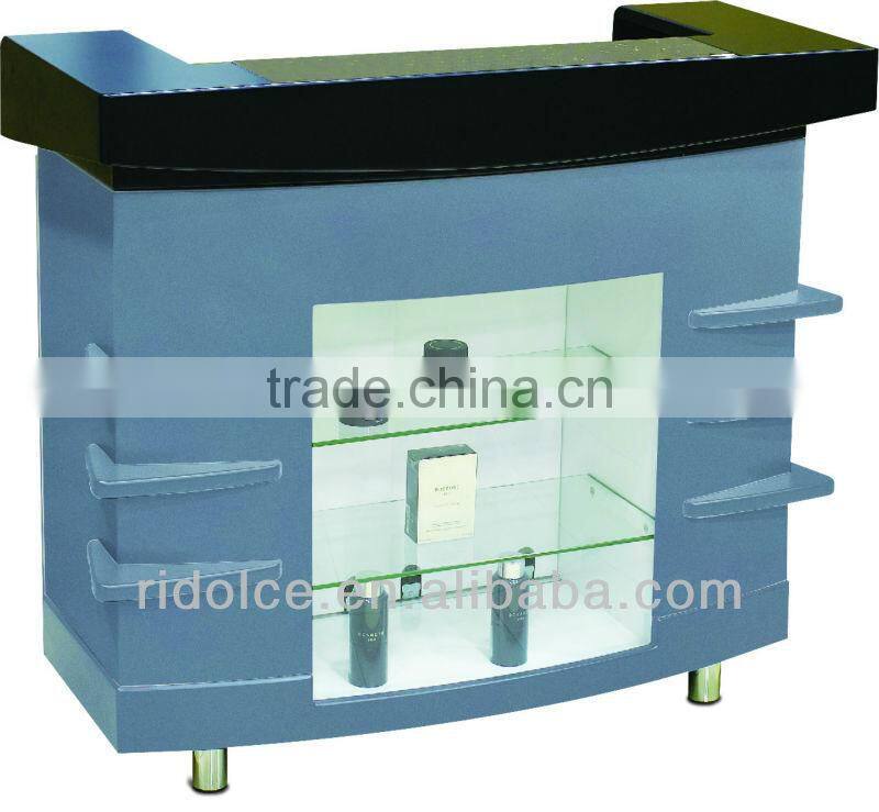 Pain Nail salon reception desk Painted finished acetone proof office table design receptionist table TKN-606