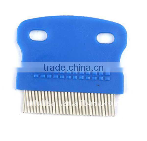 Gmilk Dog Cat Pet Lice &Flea & Nit Removal Comb/Brush, precision spaced stainless steel teeth locked into sturdy plastic handle